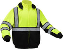 GSS Safety [7511/7513] Class 3 Hi Vis ONYX Full Zip Hooded Sweatshirt w/Segment Tape. Live Chat for Bulk Discounts.